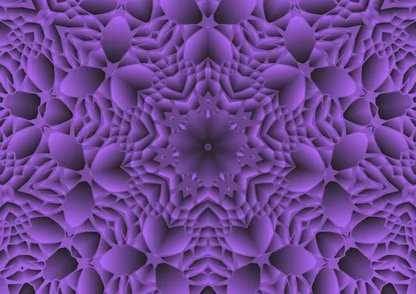 Digitální Ilustrace Geometrický Abstraktní Barevný Kaleidoskop Symetrický Obrazec Efektem Gradientu — Stock fotografie