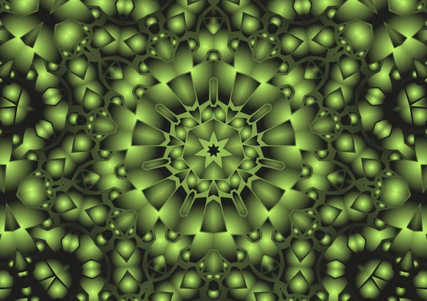 Digitální Ilustrace Geometrický Abstraktní Barevný Kaleidoskop Symetrický Obrazec Efektem Gradientu — Stock fotografie