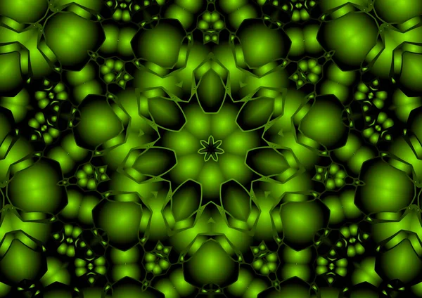 Dijital Illüstrasyon Geometrik Soyut Renkli Kaleydoskop Simetrik Desen Gradyan Etkisi — Stok fotoğraf