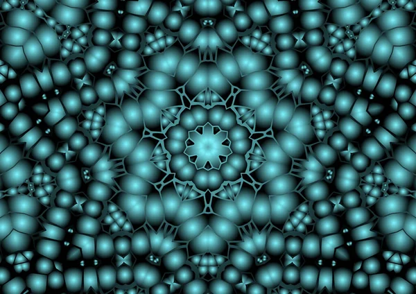 Dijital Illüstrasyon Geometrik Soyut Renkli Kaleydoskop Simetrik Desen Gradyan Etkisi — Stok fotoğraf