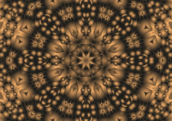 Digitale Illustration Geometrische Abstrakte Bunte Kaleidoskop Symmetrische Muster Mit Gradienten — Stockfoto