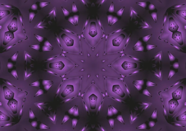 Dijital illüstrasyon, geometrik soyut renkli kaleydoskop simetrik desen ve gradyan etkisi. Klasik güzel dekoratif arkaplan