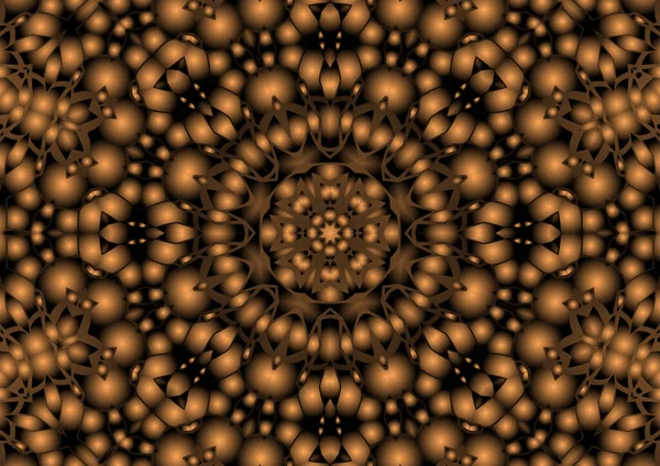 Ilustración Digital Caleidoscopio Colorido Abstracto Geométrico Patrón Simétrico Con Efecto — Foto de Stock