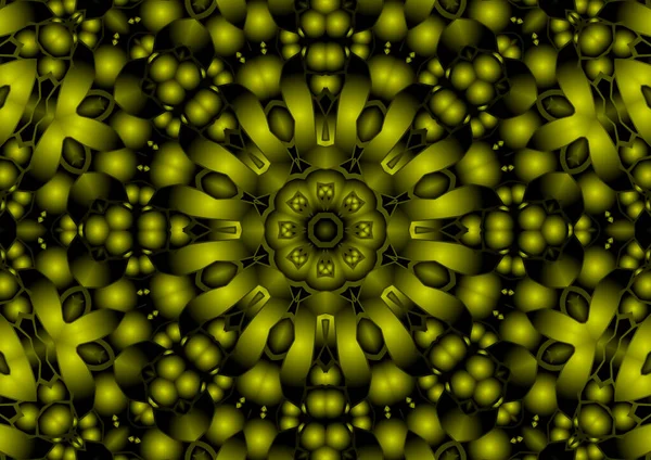 Digitální Ilustrace Geometrický Abstraktní Barevný Kaleidoskop Symetrický Obrazec Efektem Gradientu — Stock fotografie