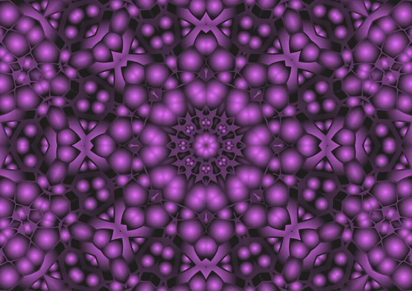 デジタルイラスト グラデーション効果を持つ幾何学的な抽象的なカラフルな万華鏡対称パターン ヴィンテージ美しい装飾ピンクの背景 — ストック写真