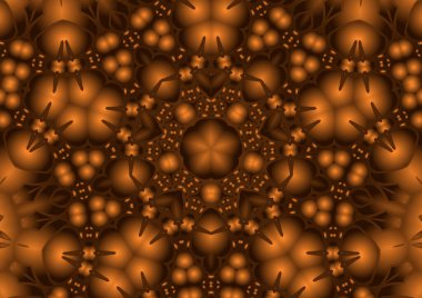 Dijital illüstrasyon, geometrik soyut renkli kaleydoskop simetrik desen ve gradyan etkisi. Klasik güzel dekoratif arkaplan