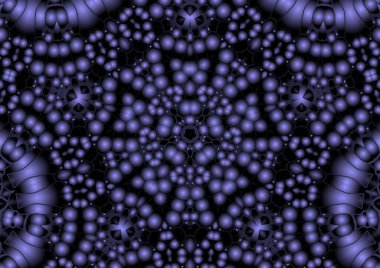 Dijital illüstrasyon, geometrik soyut renkli kaleydoskop simetrik desen ve gradyan etkisi. Klasik güzel dekoratif arkaplan