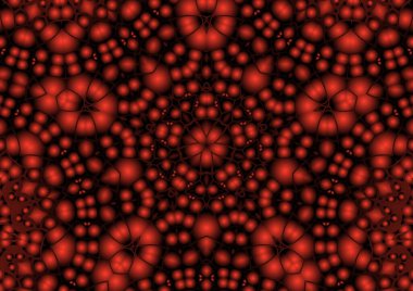 Dijital illüstrasyon, geometrik soyut renkli kaleydoskop simetrik desen ve gradyan etkisi. Klasik güzel dekoratif arkaplan