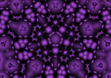 Dijital illüstrasyon, geometrik soyut renkli kaleydoskop simetrik desen ve gradyan etkisi. Klasik güzel dekoratif arkaplan