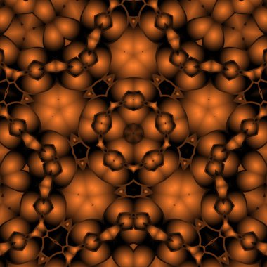 Dijital illüstrasyon, geometrik soyut renkli kaleydoskop simetrik desen ve gradyan etkisi. Klasik güzel dekoratif arkaplan