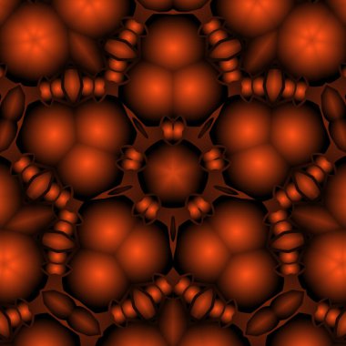 Dijital illüstrasyon, geometrik soyut renkli kaleydoskop simetrik desen ve gradyan etkisi. Klasik güzel dekoratif arkaplan