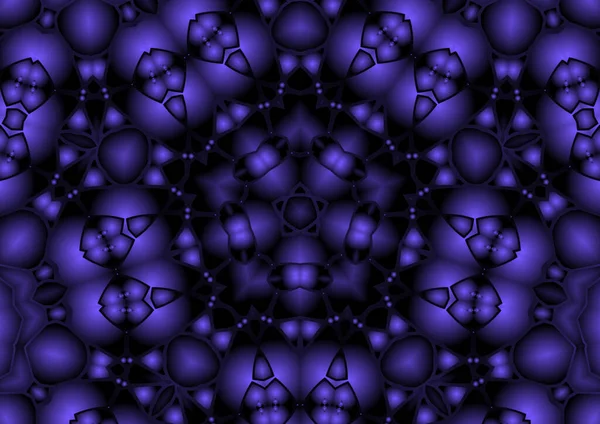 Dijital illüstrasyon, geometrik soyut renkli kaleydoskop simetrik desen ve gradyan etkisi. Klasik güzel dekoratif arkaplan