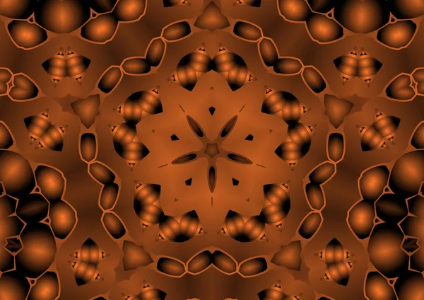 Ilustracja Cyfrowa Geometryczny Abstrakcyjny Kolorowy Kalejdoskop Symetryczny Wzór Efektem Gradientowym — Zdjęcie stockowe