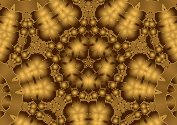 Dijital illüstrasyon, geometrik soyut renkli kaleydoskop simetrik desen ve gradyan etkisi. Klasik güzel dekoratif arkaplan