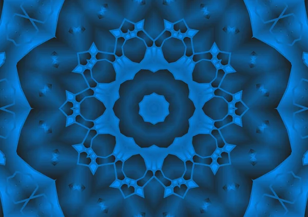 Digitale Illustration Geometrische Abstrakte Bunte Kaleidoskop Symmetrische Muster Mit Gradienten — Stockfoto