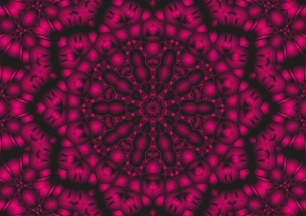 Digital Illustration Geometric Abstract Colorful Kaleidoscope Symmetrical Pattern Gradient Effect — Stock Photo, Image
