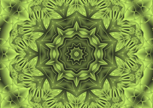 Digitale Illustration Geometrische Abstrakte Bunte Kaleidoskop Symmetrische Muster Mit Gradienten — Stockfoto