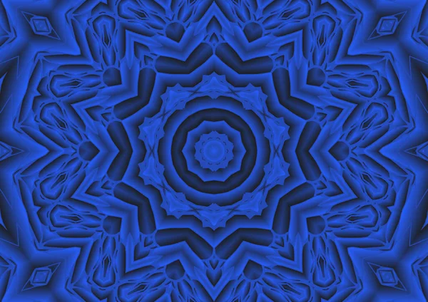 Digitale Illustration Geometrische Abstrakte Bunte Kaleidoskop Symmetrische Muster Mit Gradienten — Stockfoto