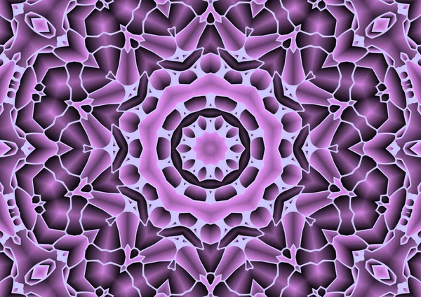 Ilustración Digital Caleidoscopio Colorido Abstracto Geométrico Patrón Simétrico Con Efecto — Foto de Stock