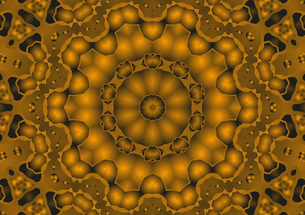 Ilustração Digital Geométrico Abstrato Colorido Caleidoscópio Padrão Simétrico Com Efeito — Fotografia de Stock