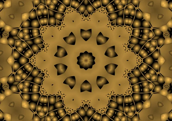 Digitální Ilustrace Geometrický Abstraktní Barevný Kaleidoskop Symetrický Obrazec Efektem Gradientu — Stock fotografie
