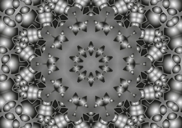 Digitális Illusztráció Geometriai Absztrakt Kaleidoszkóp Szimmetrikus Minta Gradiens Hatással Vintage — Stock Fotó