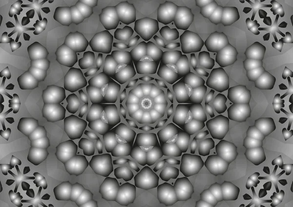 Digitális Illusztráció Geometriai Absztrakt Kaleidoszkóp Szimmetrikus Minta Gradiens Hatással Vintage — Stock Fotó