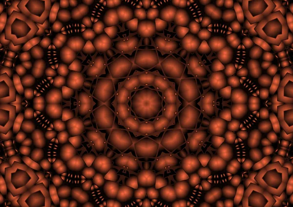 Digitale Illustration Geometrische Abstrakte Bunte Kaleidoskop Symmetrische Muster Mit Gradienten — Stockfoto