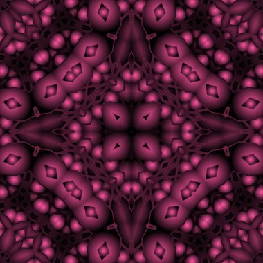 Dijital illüstrasyon, geometrik soyut renkli kaleydoskop simetrik desen ve gradyan etkisi. Klasik güzel dekoratif arkaplan