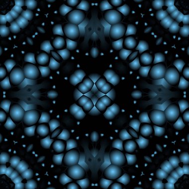 Dijital illüstrasyon, geometrik soyut renkli kaleydoskop simetrik desen ve gradyan etkisi. Klasik güzel dekoratif arkaplan