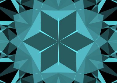 Geometrik soyut kaleydoskopik simetrik desenli klasik dekoratif arkaplan