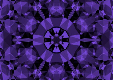 Geometrik soyut kaleydoskopik simetrik desenli klasik dekoratif arkaplan