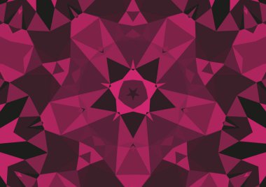 Geometrik soyut kaleydoskopik simetrik desenli klasik dekoratif arkaplan