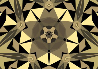 Geometrik soyut kaleydoskopik simetrik desenli klasik dekoratif arkaplan