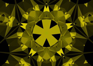 Geometrik soyut kaleydoskopik simetrik desenli klasik dekoratif arkaplan