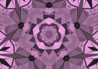 Geometrik soyut kaleydoskopik simetrik desenli klasik dekoratif arkaplan