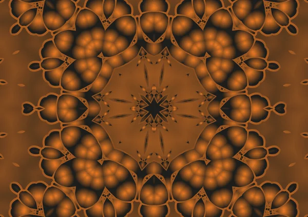 Ilustración Digital Caleidoscopio Colorido Abstracto Geométrico Patrón Simétrico Con Efecto —  Fotos de Stock