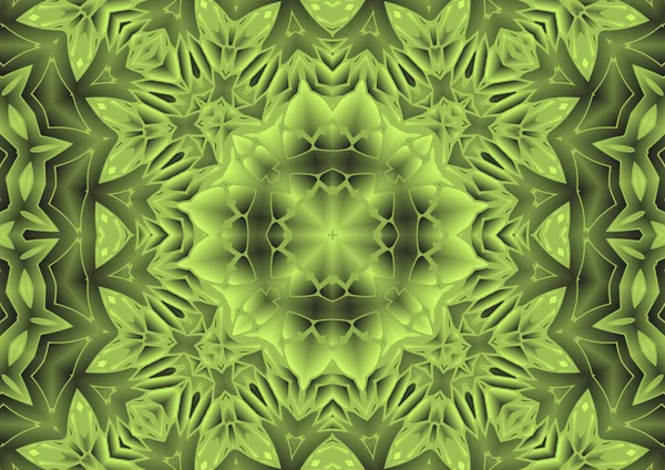 Digitale Illustration Geometrische Abstrakte Bunte Kaleidoskop Symmetrische Muster Mit Gradienten — Stockfoto