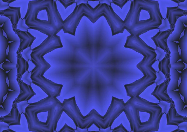 Digital Illustration Geometric Abstract Colorful Kaleidoscope Symmetrical Pattern Gradient Effect — Stock Photo, Image