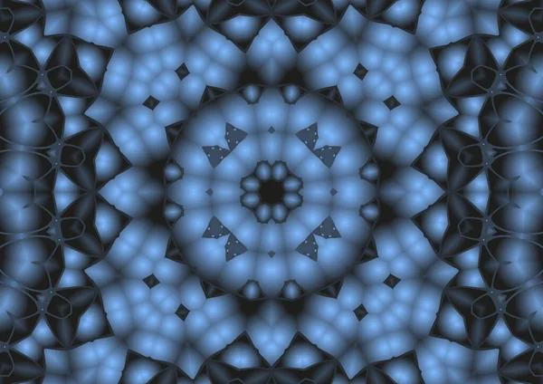 Digitální Ilustrace Geometrický Abstraktní Barevný Kaleidoskop Symetrický Obrazec Efektem Gradientu — Stock fotografie