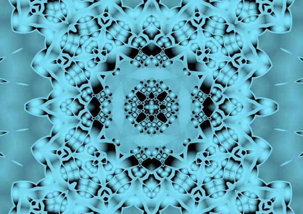 Digitale Illustration Geometrische Abstrakte Bunte Kaleidoskop Symmetrische Muster Mit Gradienten — Stockfoto