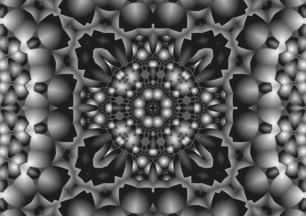 Ilustración Digital Caleidoscopio Abstracto Geométrico Patrón Simétrico Con Efecto Gradiente —  Fotos de Stock