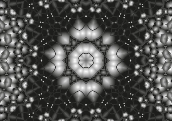 Digitální Ilustrace Geometrický Abstraktní Kaleidoskop Symetrický Obrazec Efektem Gradientu Ročník — Stock fotografie