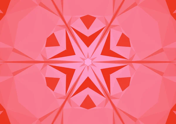 Vintage Dekoracyjny Różowy Tło Geometryczny Abstrakcyjny Kalejdoskopowy Symetryczny Wzór — Zdjęcie stockowe