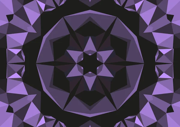 Vintage Dekorativen Hintergrund Mit Geometrischen Abstrakten Kaleidoskopischen Symmetrischen Muster — Stockfoto