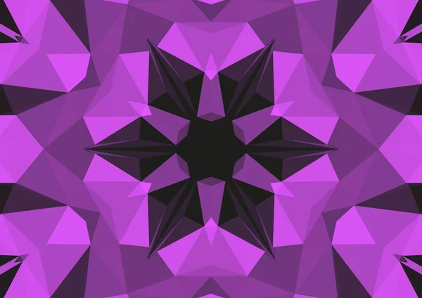 幾何学的な抽象的な万華鏡の対称パターンを持つヴィンテージ装飾ピンクの背景 — ストック写真