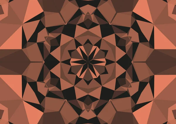 Vintage Dekorativen Hintergrund Mit Geometrischen Abstrakten Kaleidoskopischen Symmetrischen Muster — Stockfoto