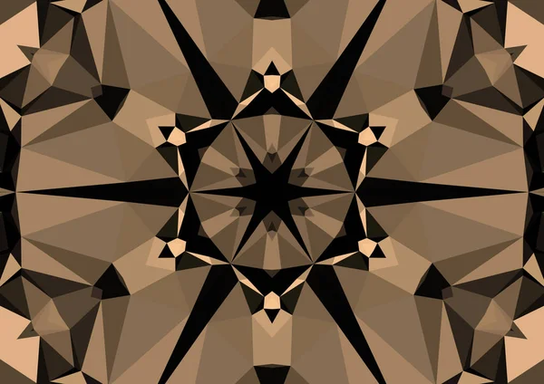 Vintage Dekoracyjne Tło Geometrycznym Abstrakcyjnym Kalejdoskopowym Symetrycznym Wzorem — Zdjęcie stockowe
