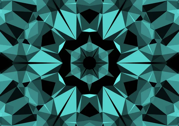 Ročník Dekorativní Pozadí Geometrickým Abstraktním Kaleidoskopickým Symetrickým Vzorem — Stock fotografie