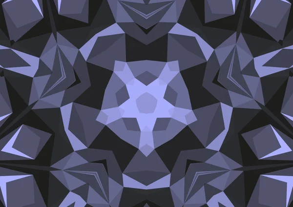 Vintage Dekorativen Hintergrund Mit Geometrischen Abstrakten Kaleidoskopischen Symmetrischen Muster — Stockfoto